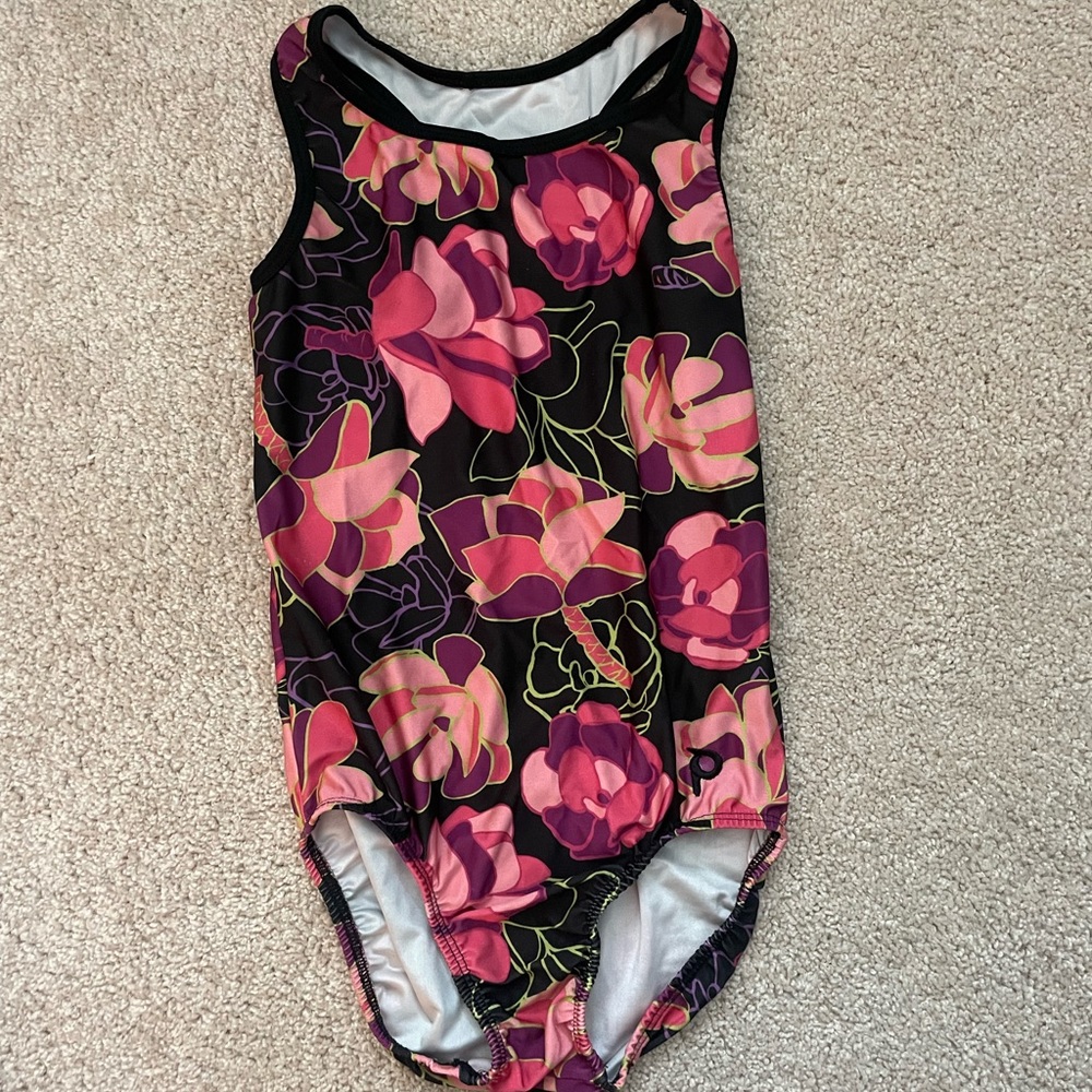 Plum gymnastics leotard, size AM